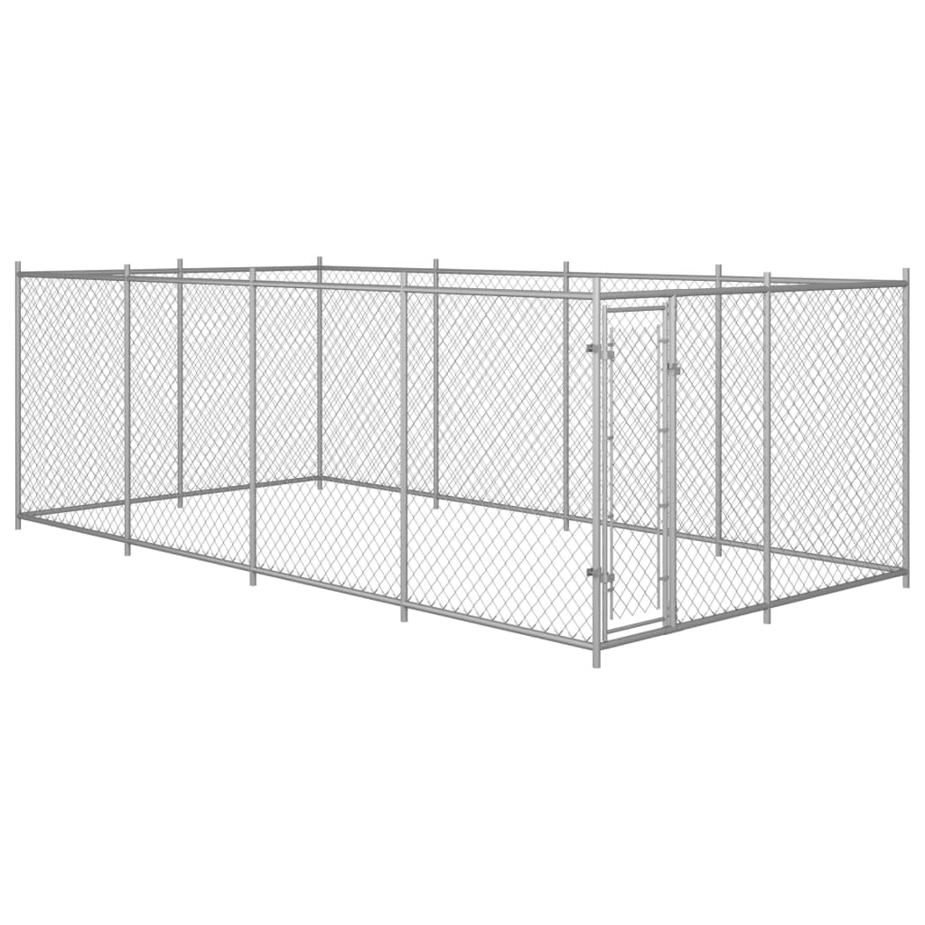 Perrera de perros de Vidaxl para afuera 7.6x3.8x1.9 m