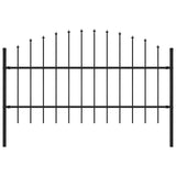 Vidaxl Havehegn med spyd top (0,75-1) x1,7 m stål sort