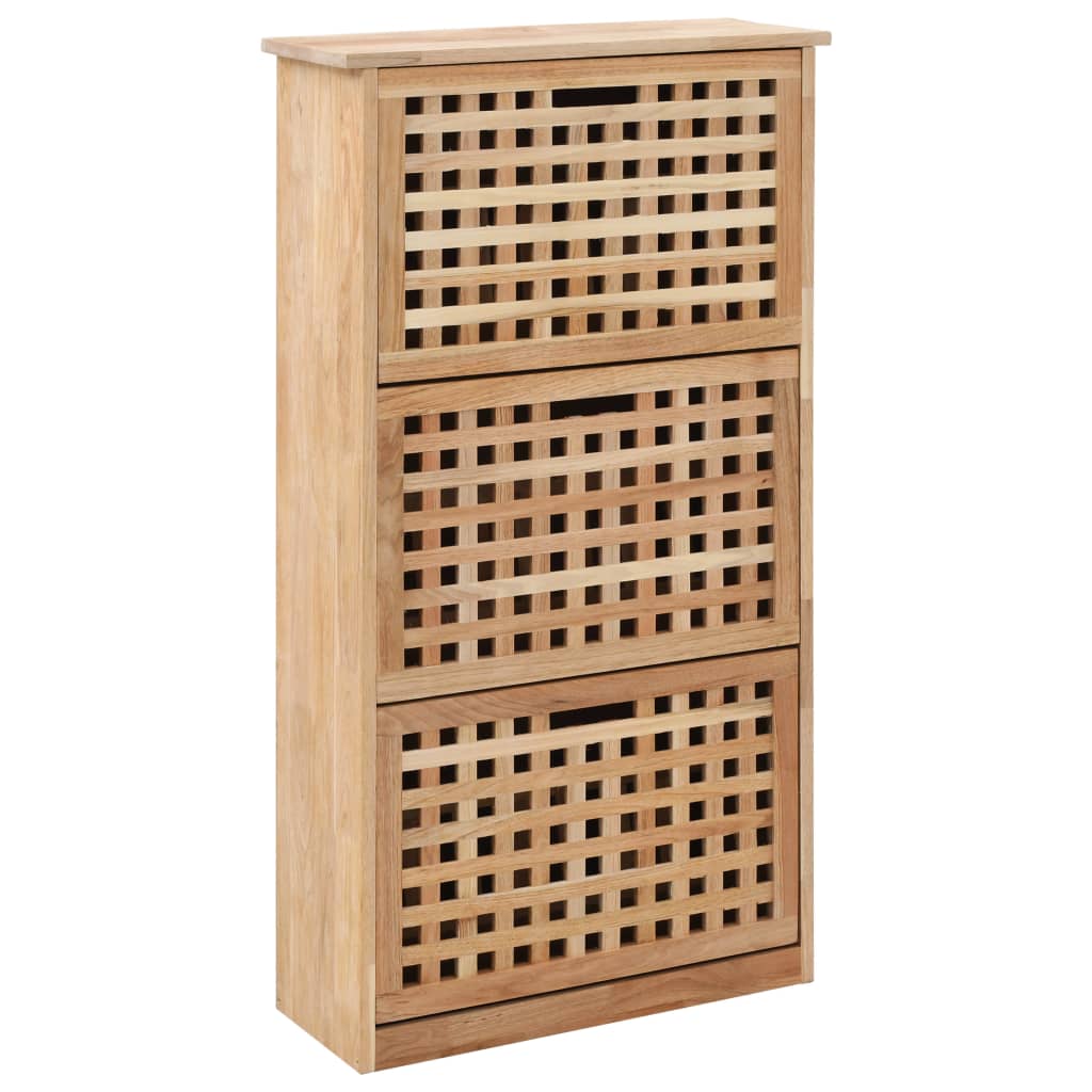 Vidaxl Shoe Cabinet 55x20x104 cm fast valnødstræ