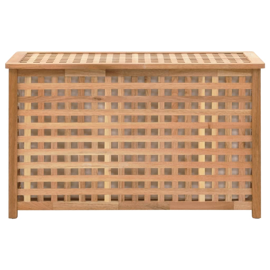 Panier à blanchissement Vidaxl 77.5x37.5x46.5 cm Bois de noyer massif