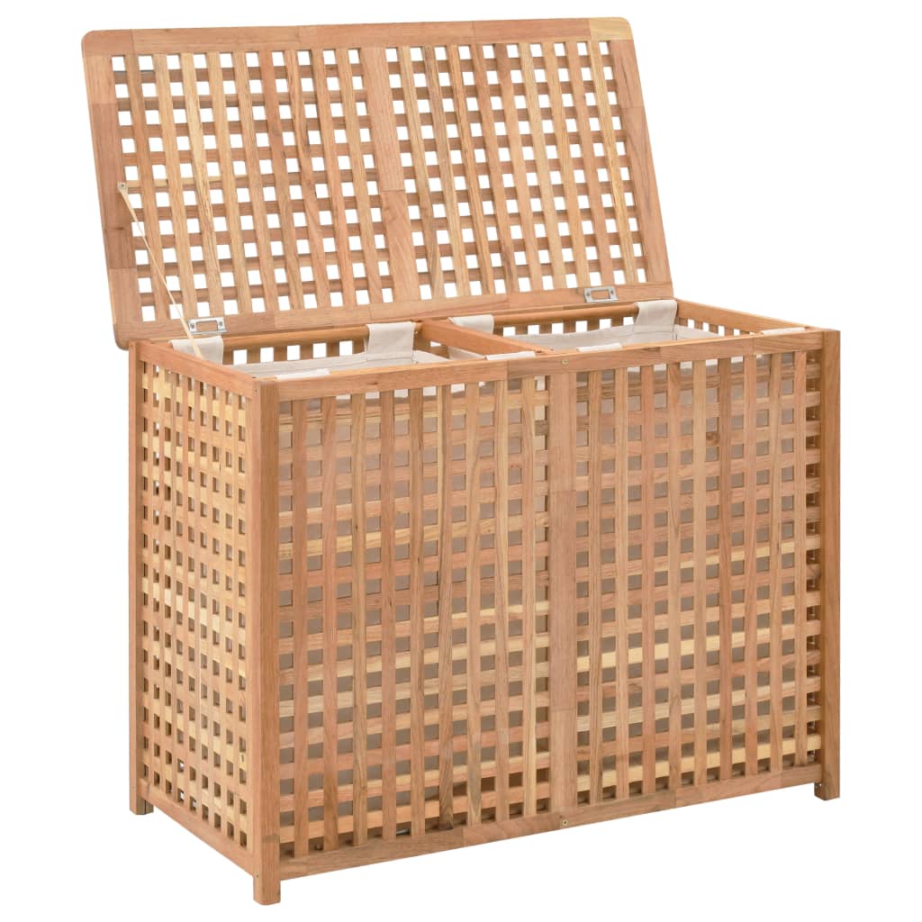 Vidaxl Laundry Basket 87.5x46x67 Solid Walnut Wood