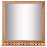 Vidaxl Mirror de baño 60x12x62 Madera de nogal sólida