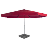 Parasol vidaxl avec une base portable rouge