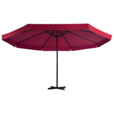 Parasol vidaxl avec une base portable rouge