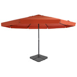 Vidaxl Parasol con terracota de base portátil brillante