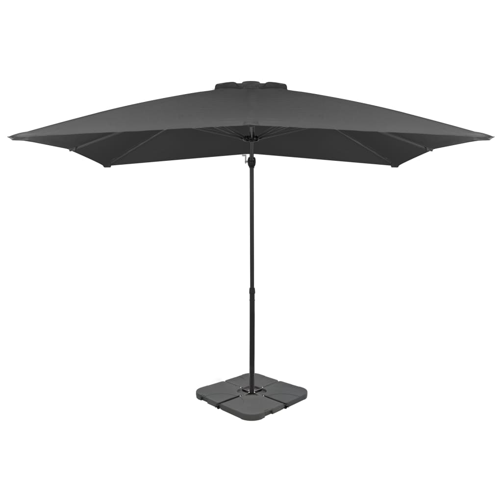 Parasol Vidaxl con antracita de base portátil