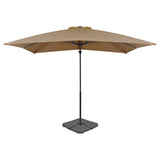 Vidaxl Parasol with portable base Taupe