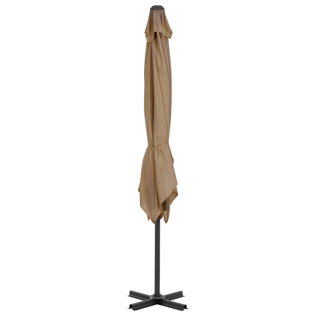 Vidaxl Parasol with portable base Taupe