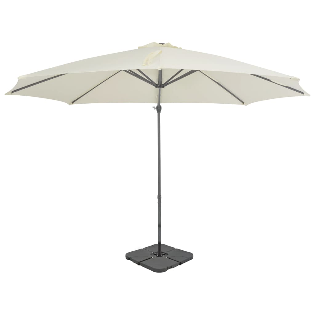 VidaXL parasol with portable base sand -colored