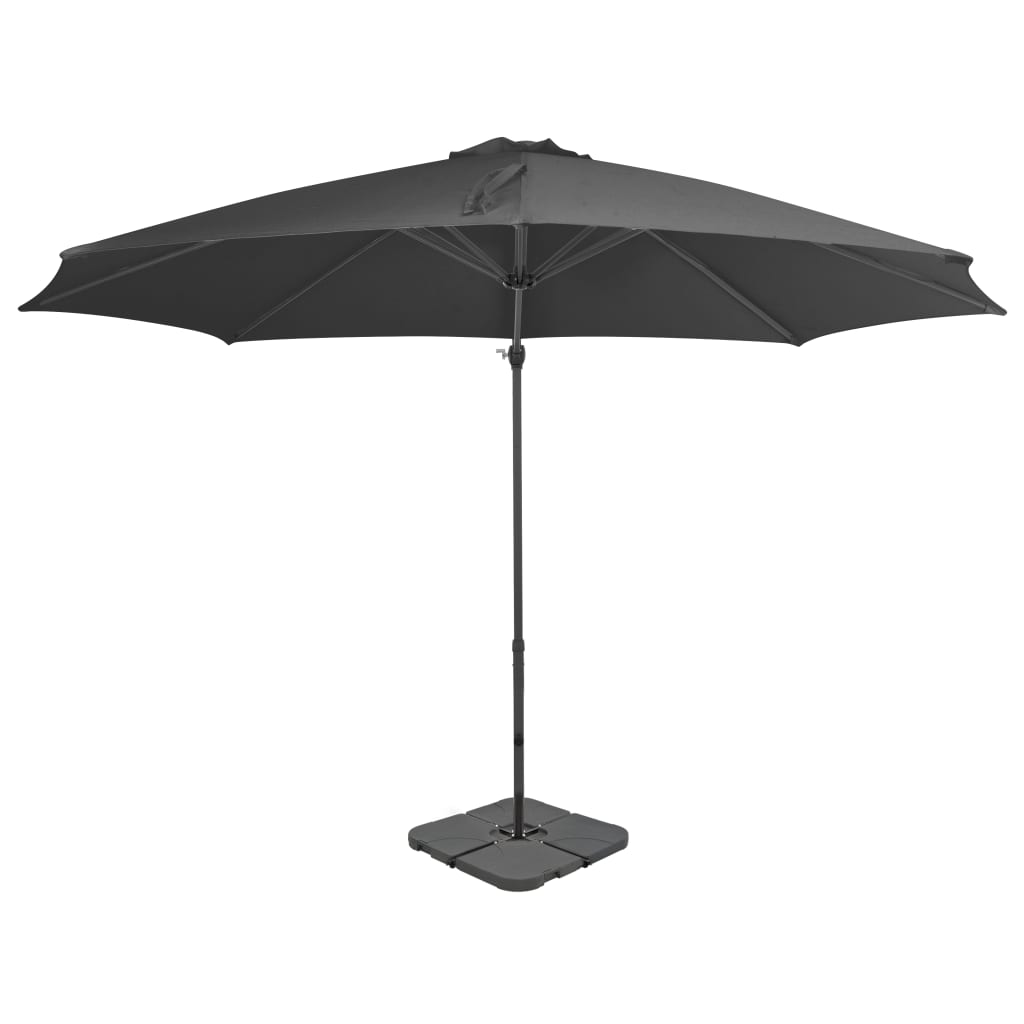 Vidaxl Parasol with portable base Anthracite -colored