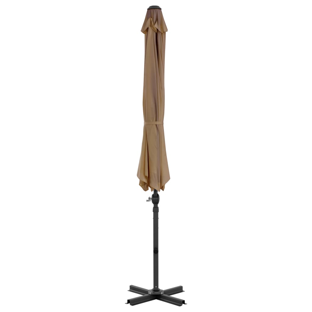 Vidaxl Parasol with portable base Taupe