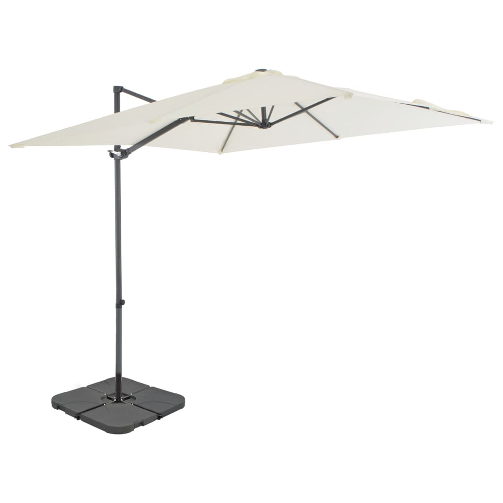 Parasol vidaxl avec sable de base portable -colore