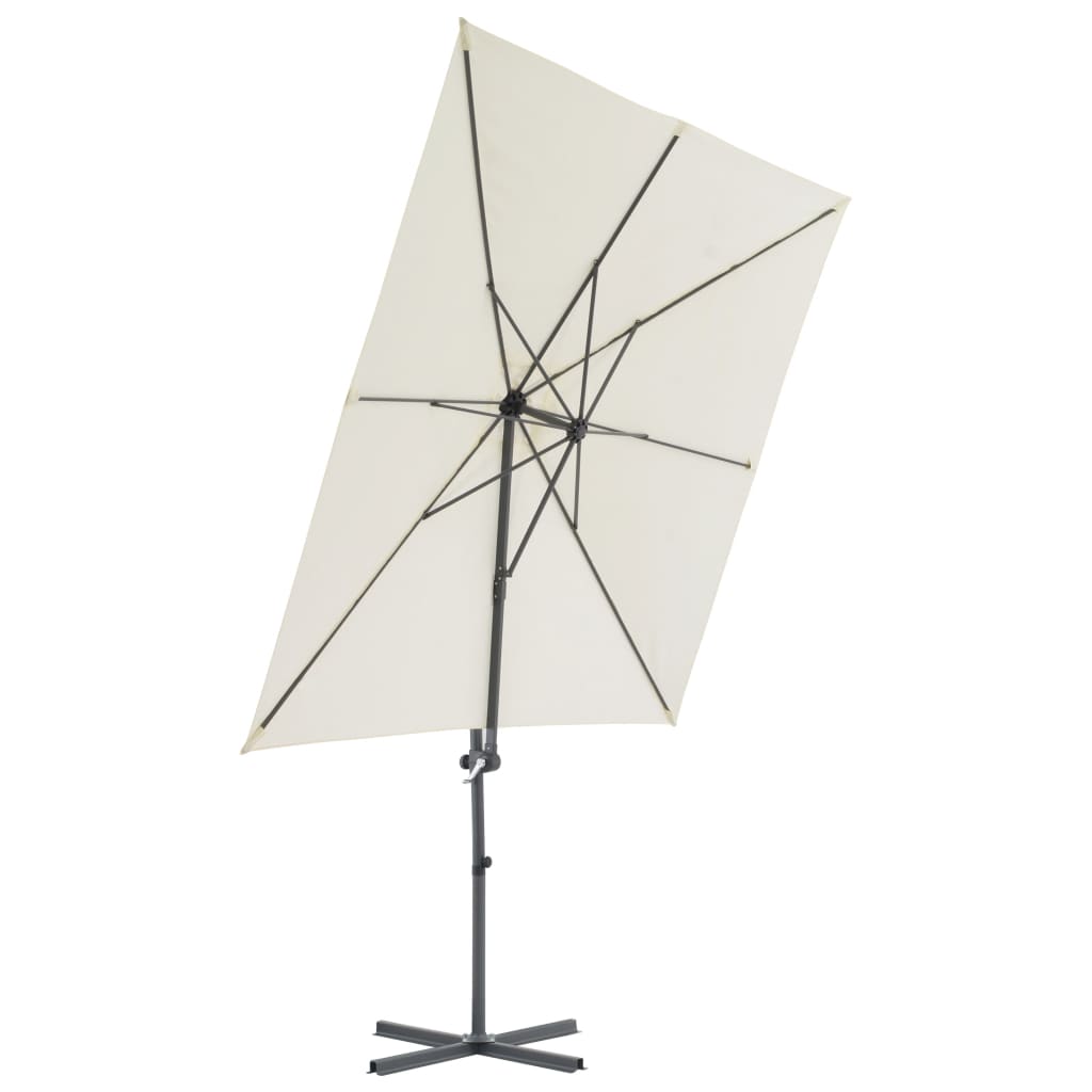 Parasol Vidaxl con arena base portátil -Colorada