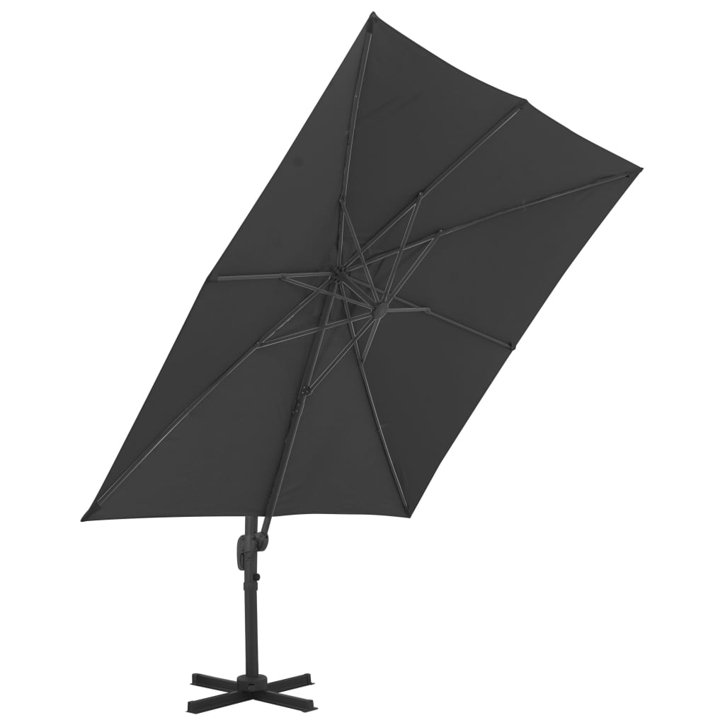 VidaXL Parasol with portable base of anthracite