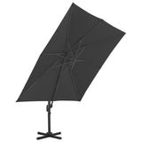 Vidaxl parasol s prenosno osnovo antracita