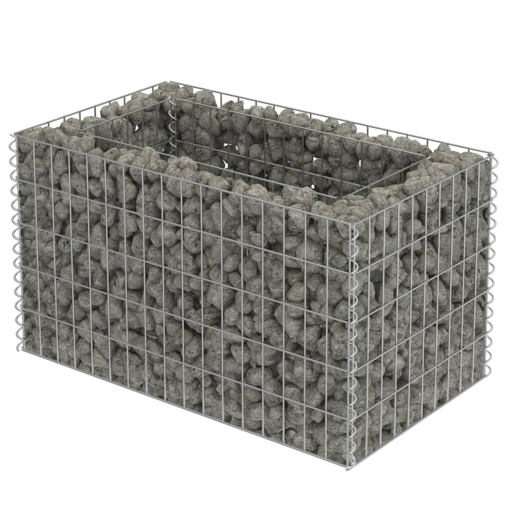 Vidaxl Gabion Planning Box höjde 90x50x50 cm galvaniserat stål