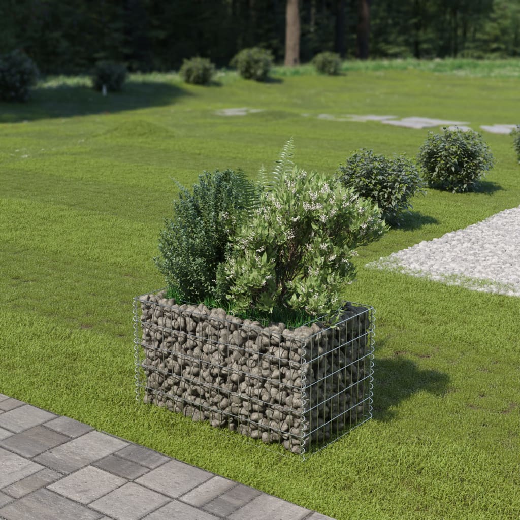 Vidaxl Gabion Planning Boîte augmentée de 90x50x50 cm en acier galvanisé