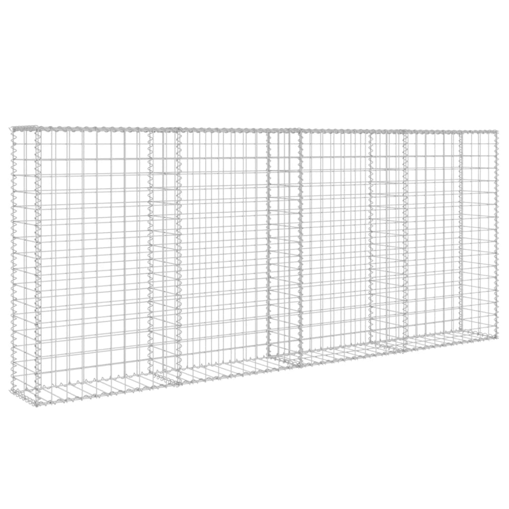 Vidaxl Schanskorf Wall s víčkami 200x20x85 cm galvanizovaná ocel