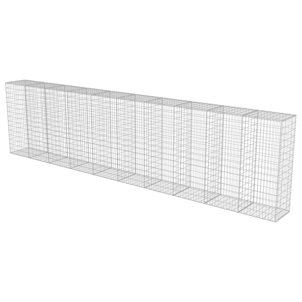 Vidaxl Schanskorf wall with lids 600x50x150 cm galvanized steel