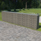 Vidaxl Schanskorf Wall s víčkami 600x50x150 cm galvanizovaná ocel