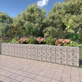 Vidaxl Schanskorf Wall z pokrywkami 600x30x100 cm ocynkowana stal