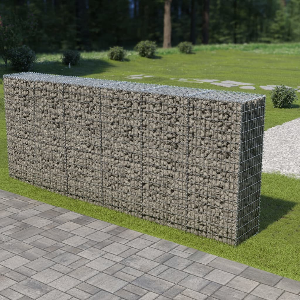 Vidaxl Schanskorf Wall s víčkami 300x50x150 cm galvanizovaná ocel