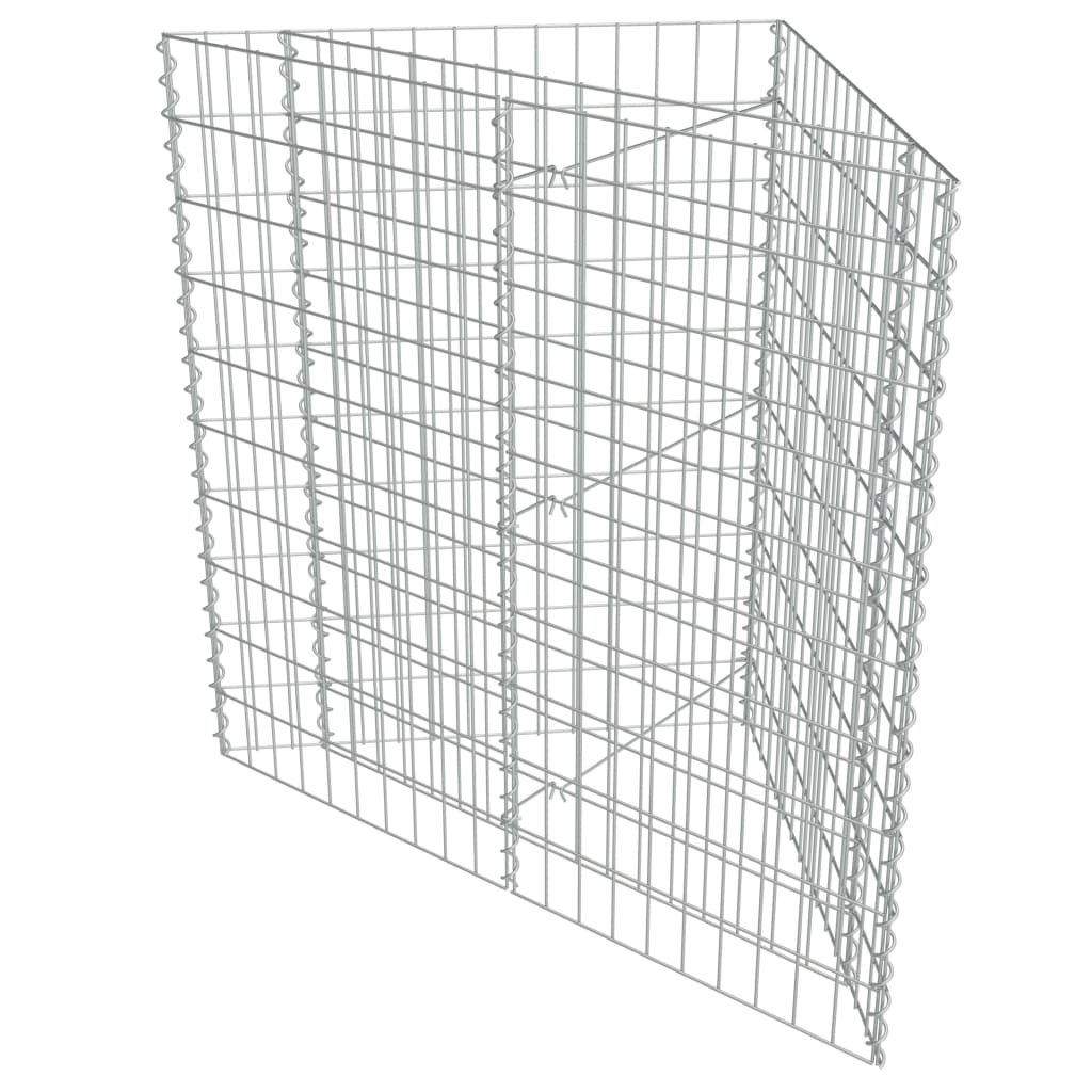 VidaXL Gabion Planter raised 75x75x50 cm galvanized steel