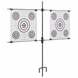 Vidaxl Target Card Stand with Shooting Cards 78x76 cm Steel