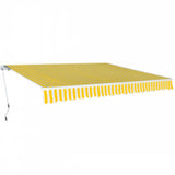 Vidaxl Luifel étend manuellement 600 cm blanc jaune