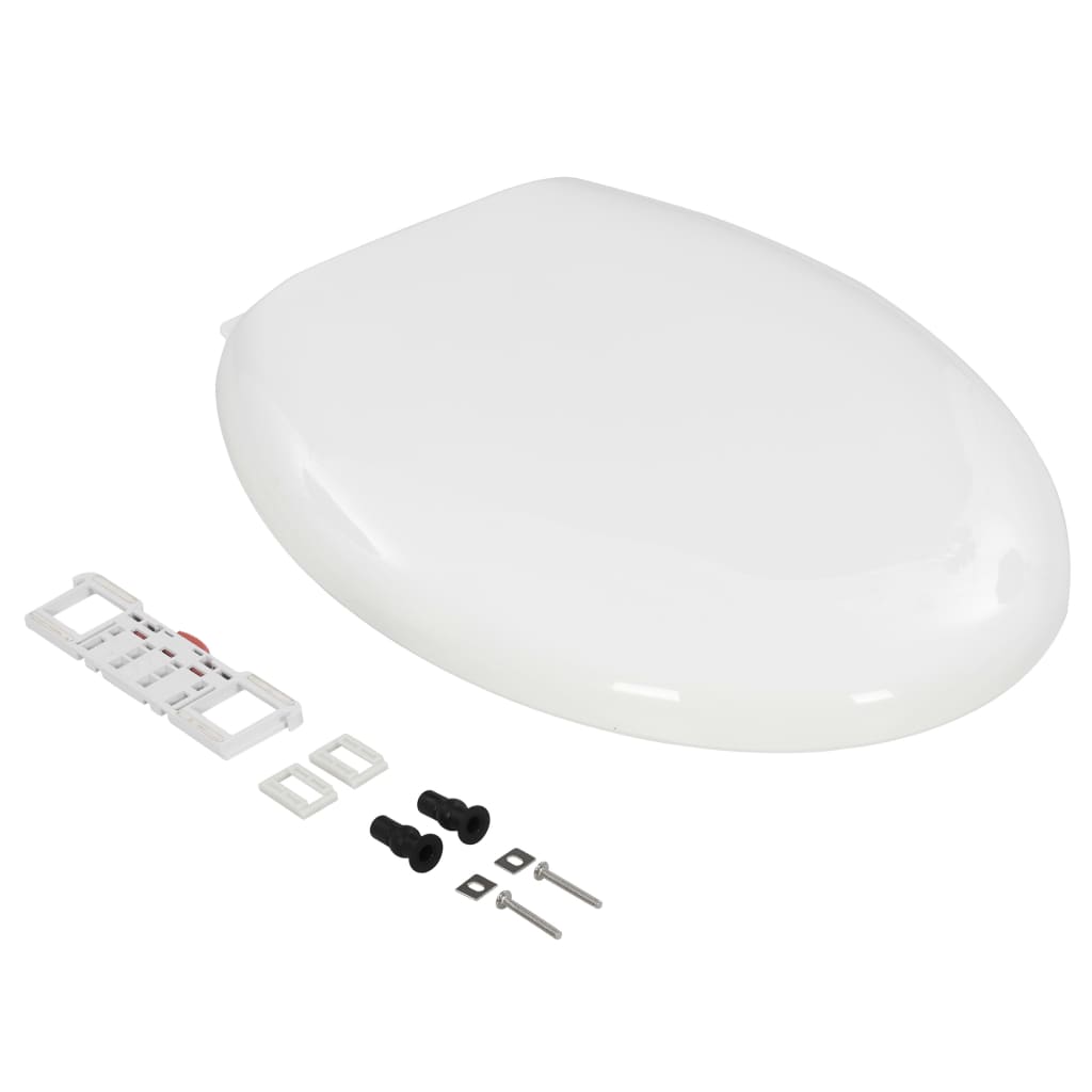 Vidaxl Sedile del toilette morbido con design a rilascio rapido bianco