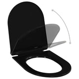 Vidaxl toilet seat soft-close with Quick-release design black