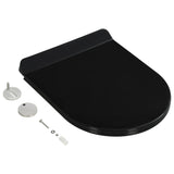 Vidaxl toilet seat soft-close with Quick-release design black