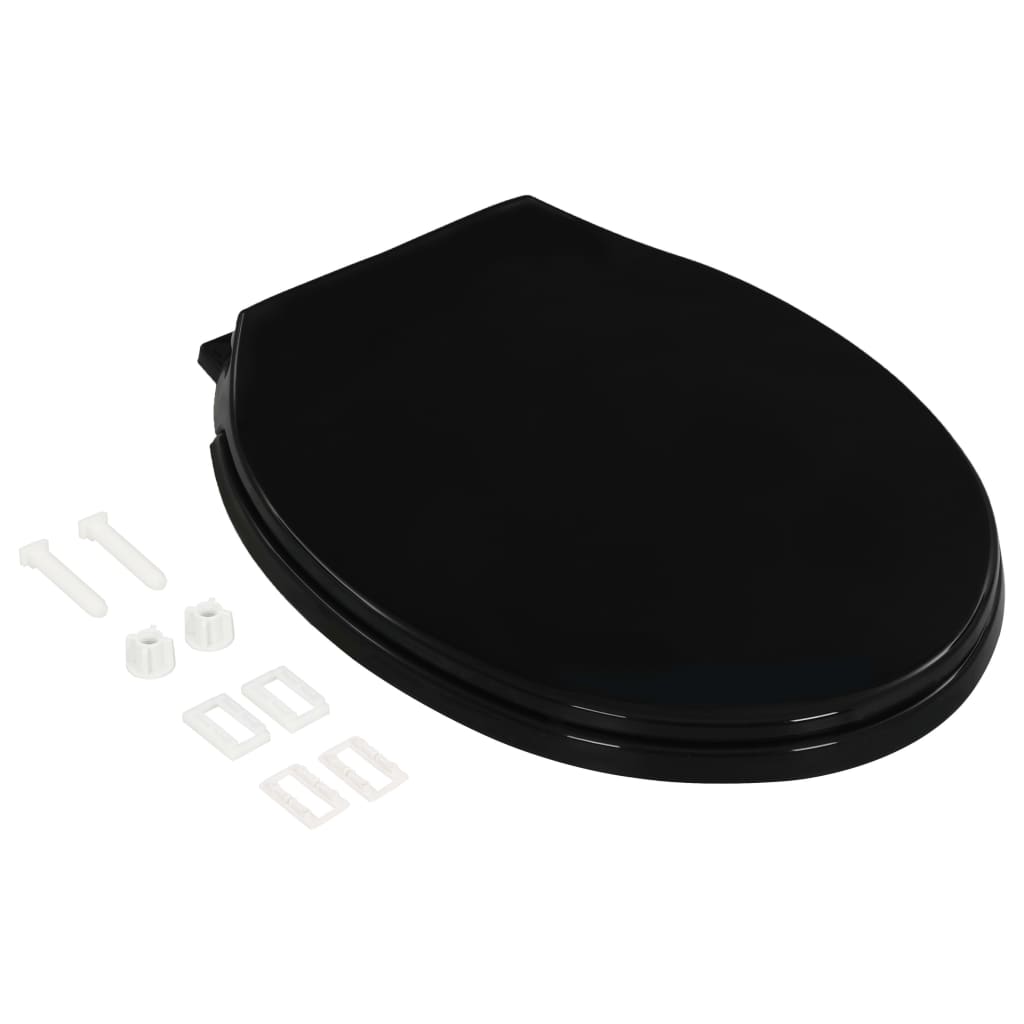 Vidaxl toilet seat soft-close with Quick-release design black