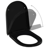 Vidaxl toilet seat soft-close with Quick-release design black