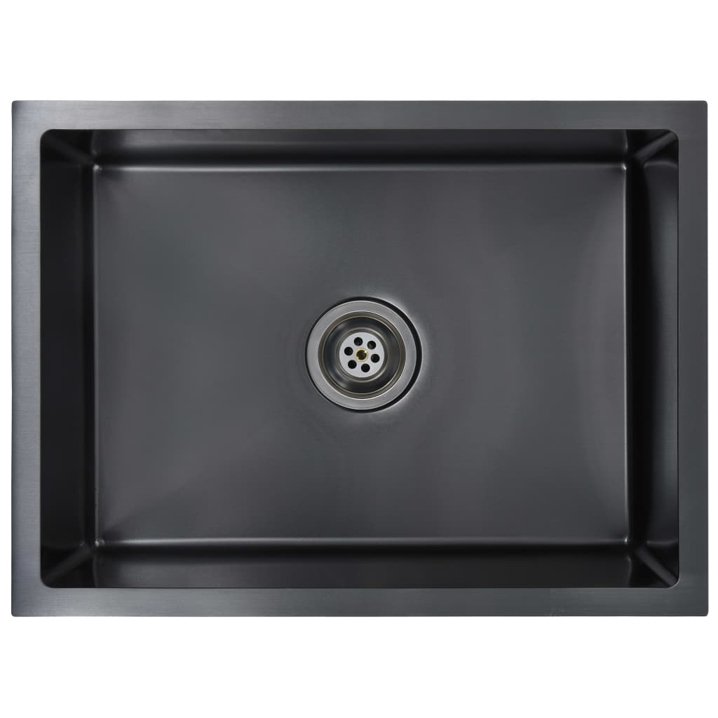 Vidaxl sink handmade stainless steel black