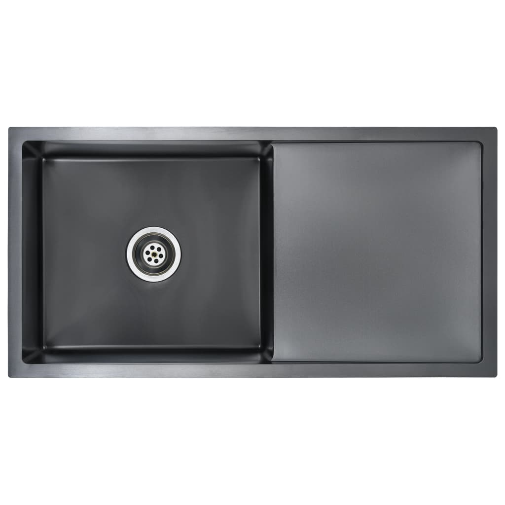 Vidaxl sink handmade stainless steel black