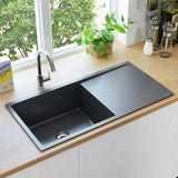 Vidaxl sink handmade stainless steel black