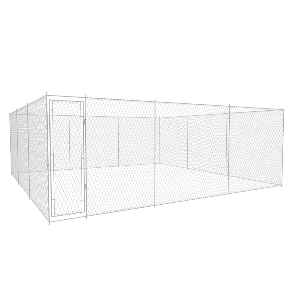 Vidaxl Dog Kennel per 570x570x185 cm in acciaio zincato