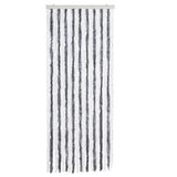 Vidaxl Fly Cundain 56x185 cm Chenille Grey and White