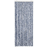 Vidaxl Fly curtain 56x185 cm Chenille blue, white and silver