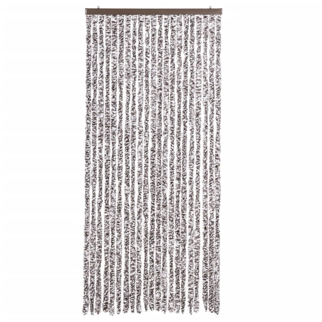 Vidaxl Fly Curtain 90x220 cm Chenille Brown och Beige