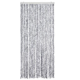 Vidaxl Fly Curtain 90x220 cm Chenille White and Grey