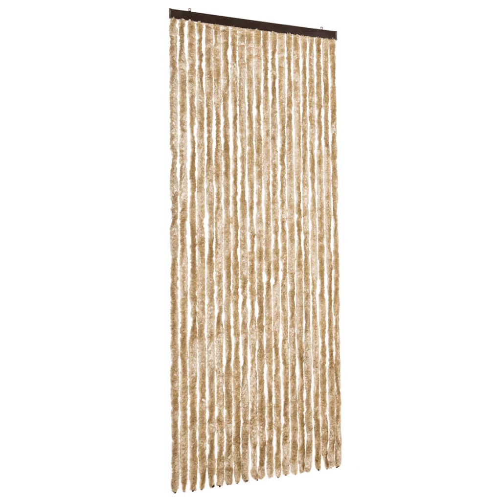 Cortina de mosca Vidaxl 90x220 cm chenille beige