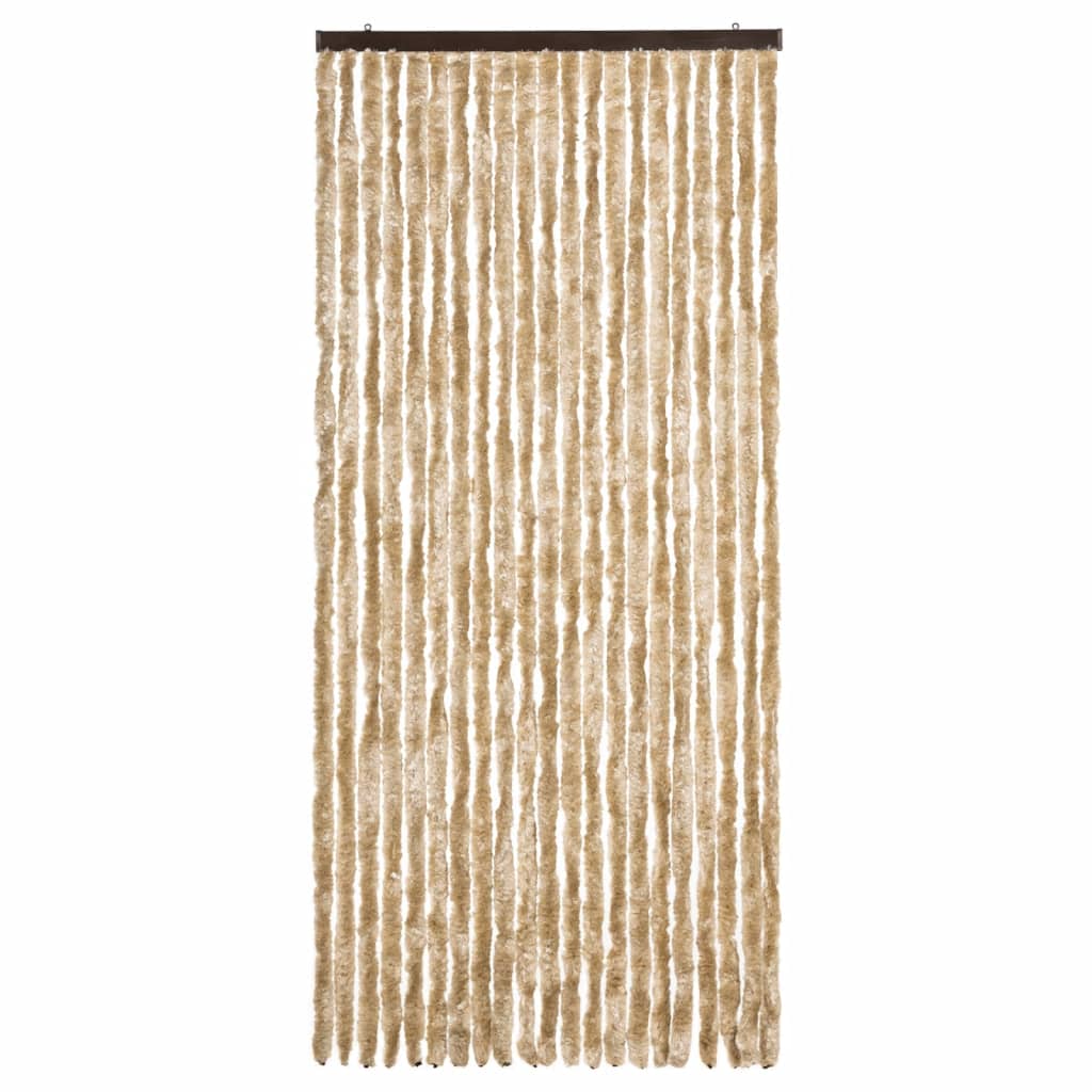 Cortina de mosca Vidaxl 90x220 cm chenille beige