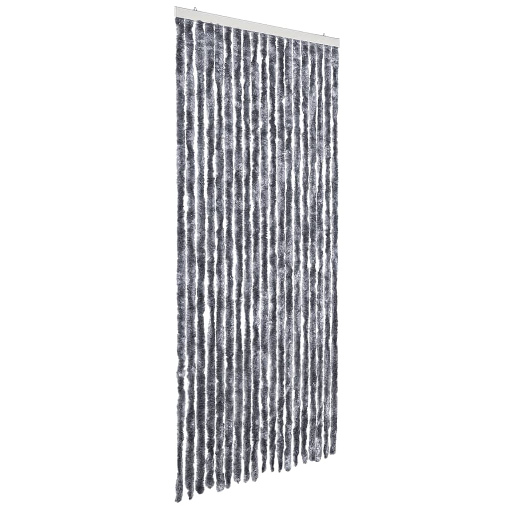 Vidaxl Fly Curtain 56x185 cm Chenille Silver Colored