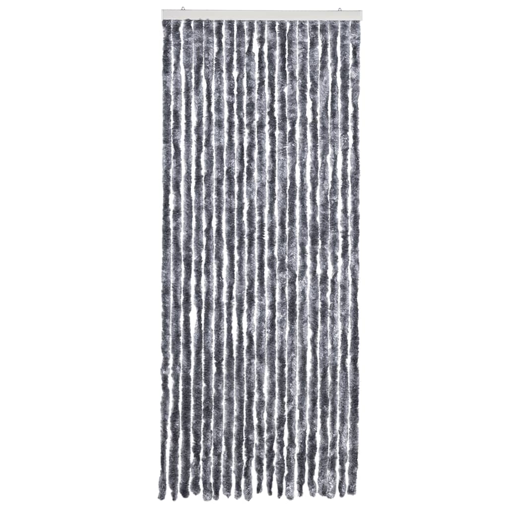 Vidaxl Fly Curtain 56x185 cm Chenille Silver Colored