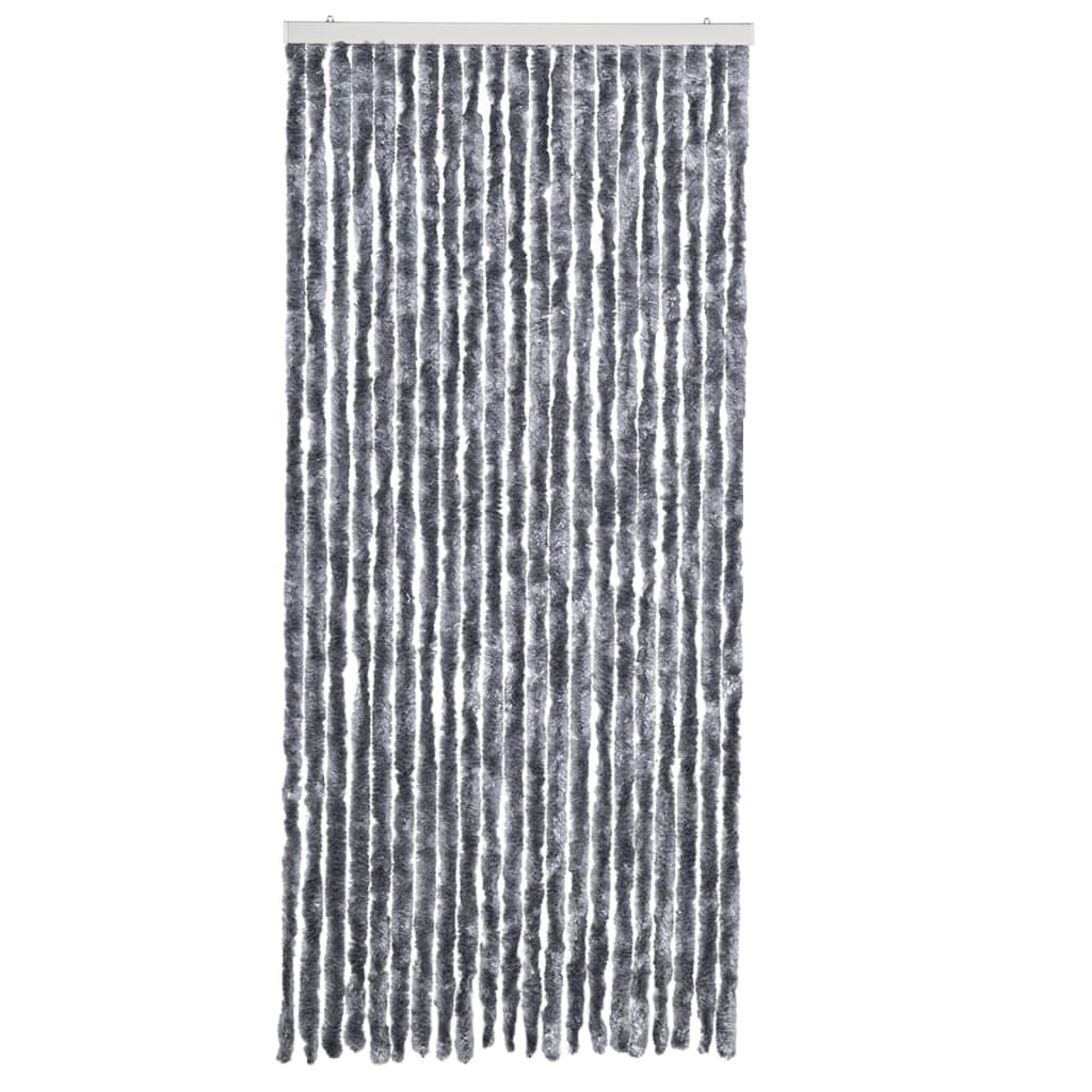 Vidaxl Fly Curtain 90x220 cm Chenille Silver Colored