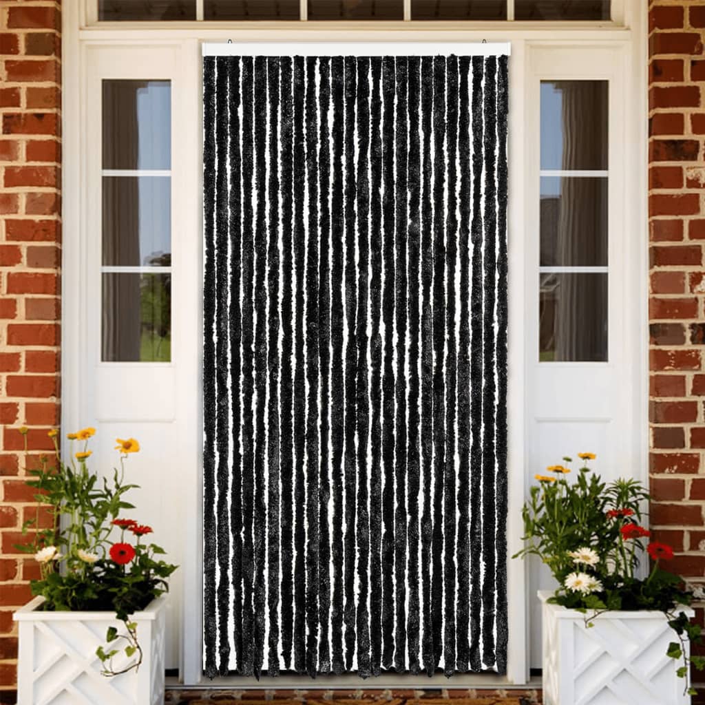 Vidaxl Fly Curtain 100x220 cm Chenille Anthracite