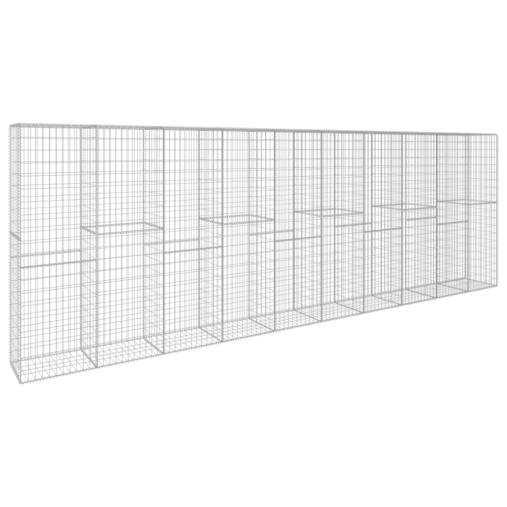 Vidaxl Schanskorf wall with lid 600x50x200 cm galvanized steel