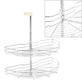 Vidaxl Wire Basket Kitchen 2 couches 180 degrés 75x38x80 cm Colore en argent